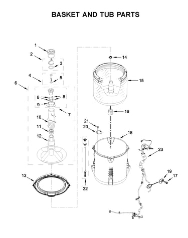 Basket and tub parts