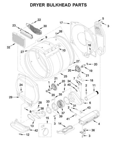 Dryer bulkhead parts