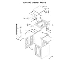 Whirlpool 7MWET4027HW0 top and cabinet parts diagram
