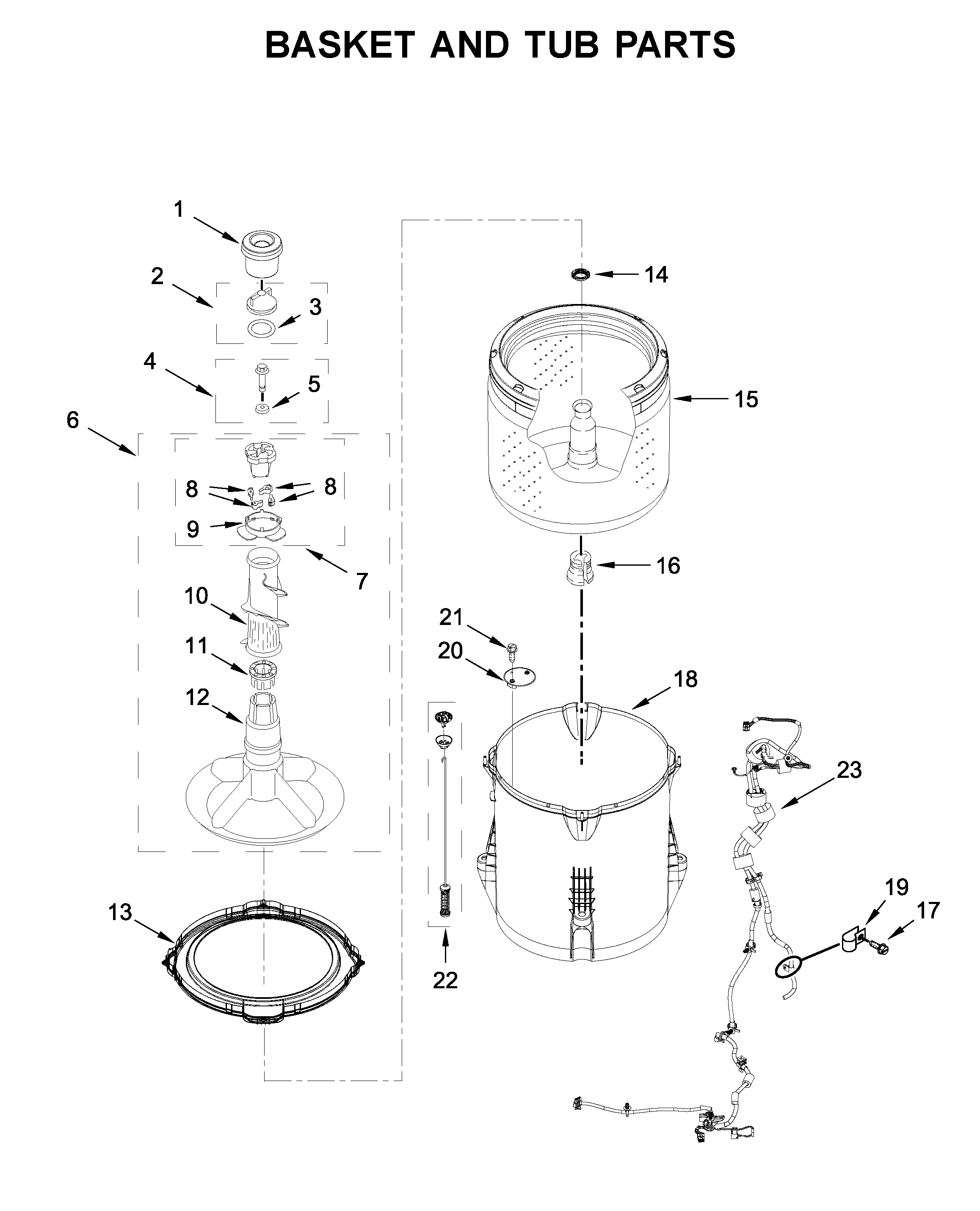 BASKET AND TUB PARTS