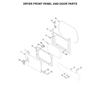 Whirlpool WGT4027HW0 dryer front panel and door parts diagram
