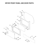 Dryer front panel and door parts