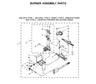 Whirlpool WGT4027HW0 burner assembly parts diagram