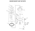 Whirlpool WGT4027HW0 washer basket and tub parts diagram