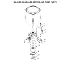 Whirlpool WGT4027HW0 washer gearcase, motor and pump parts diagram