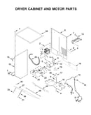 Dryer cabinet and motor parts