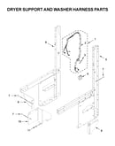 Dryer support and washer harness parts