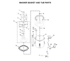 Whirlpool 7MWGT4027HW0 washer basket and tub parts diagram