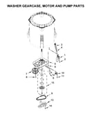 Washer gearcase, motor and pump parts