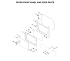 Whirlpool WGTLV27HW0 dryer front panel and door parts diagram