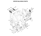 Whirlpool WGTLV27HW0 dryer bulkhead parts diagram