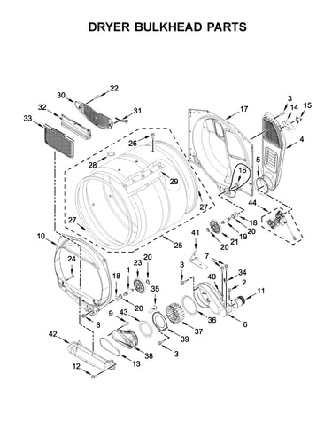 Dryer bulkhead parts