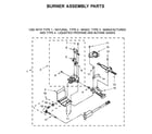 Whirlpool WGTLV27HW0 burner assembly parts diagram