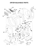 Dryer bulkhead parts