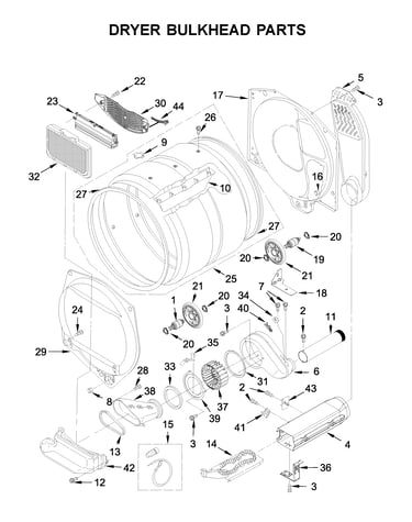 Dryer bulkhead parts