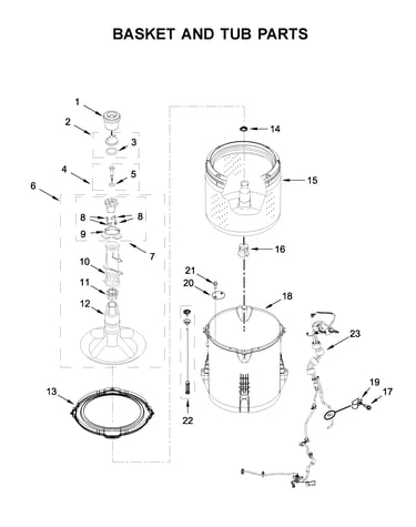 Basket and tub parts