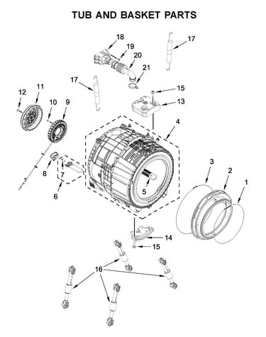 Tub and basket parts