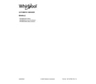 Whirlpool WFW9620HW0 cover sheet diagram