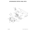 Whirlpool WGTLV27HW1 dryer/washer control panel parts diagram