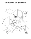 Dryer cabinet and motor parts