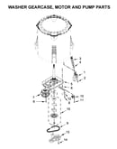 Washer gearcase, motor and pump parts