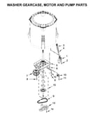 Washer gearcase, motor and pump parts