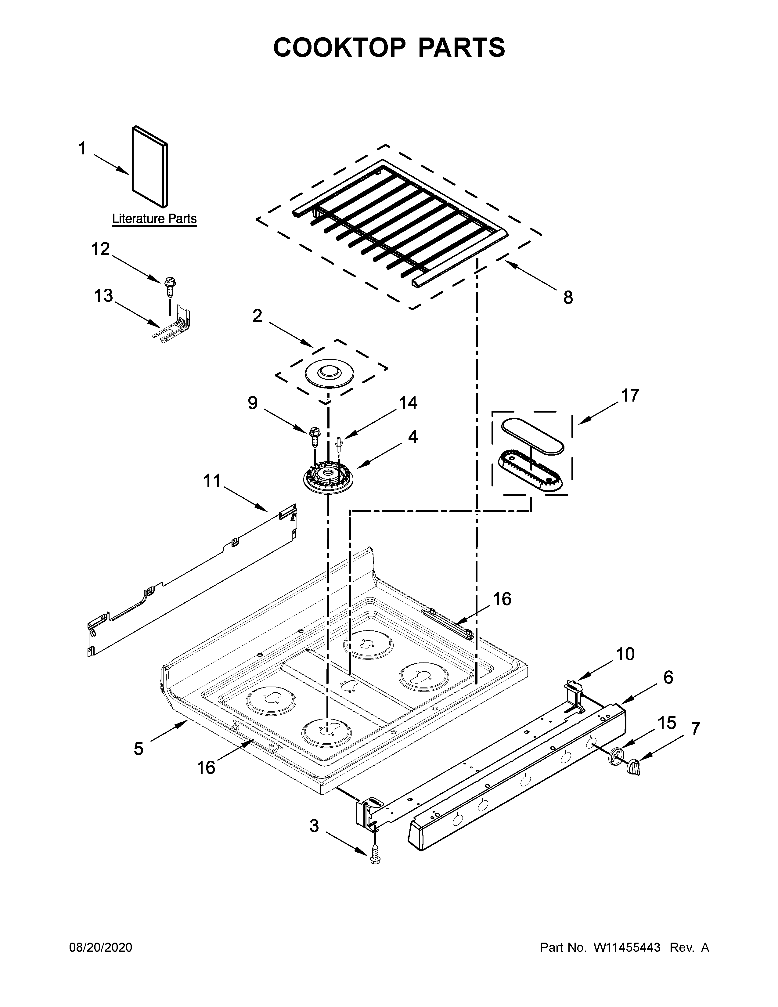 Cooktop parts