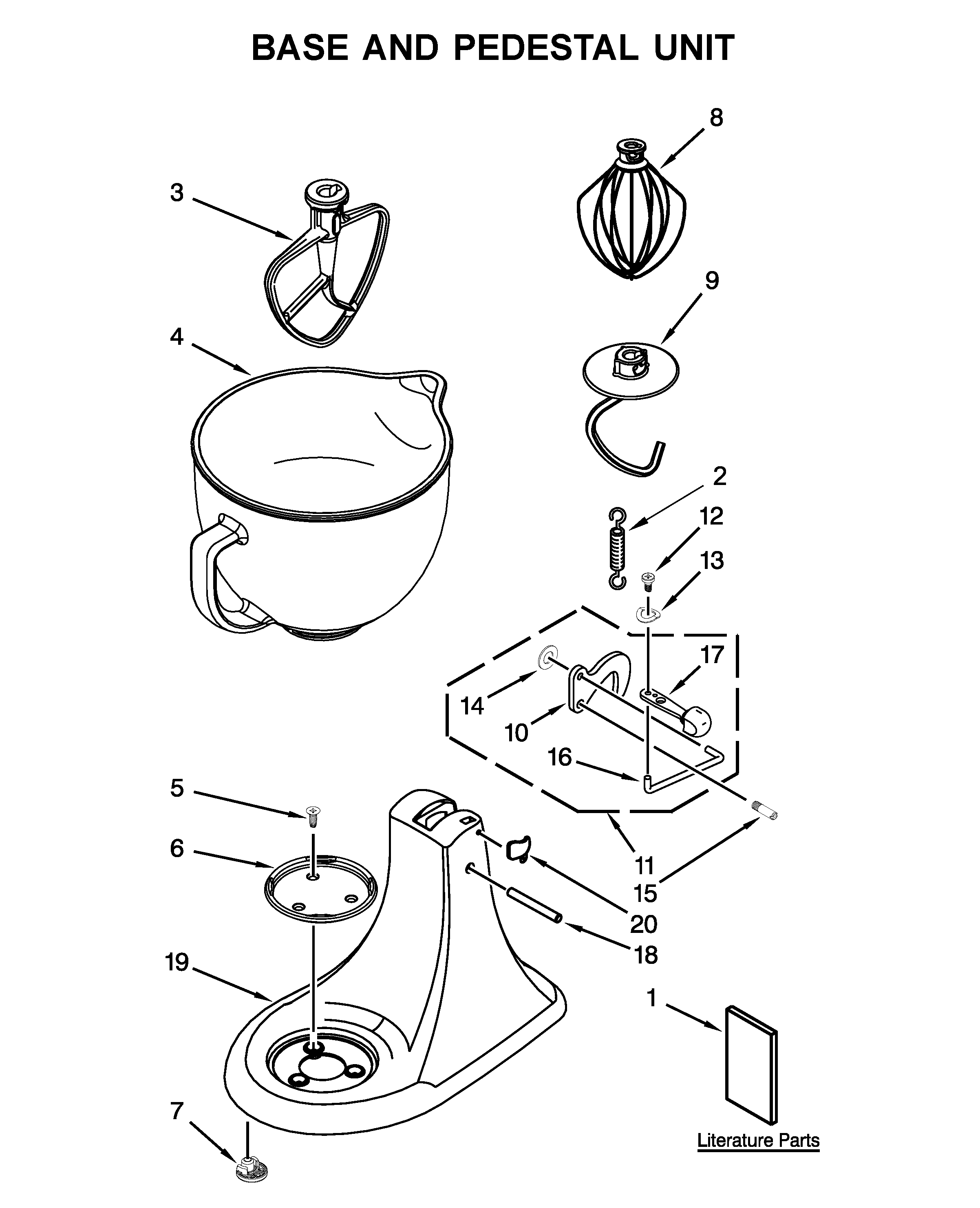 Base and pedestal unit