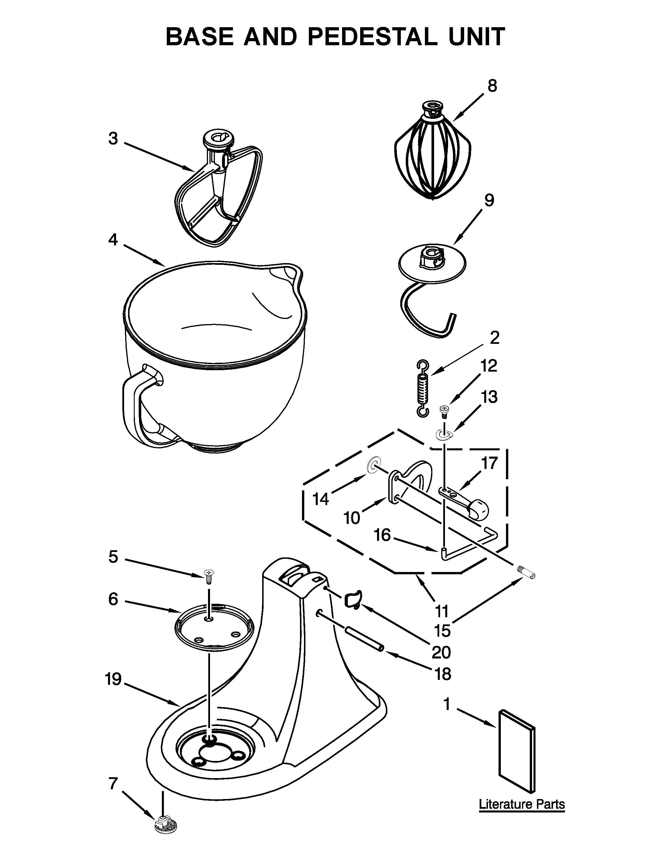 Base and pedestal unit