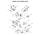 Jenn-Air JMW2427DS03 cabinet and stirrer parts diagram