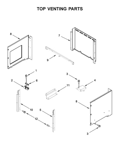 Top venting parts