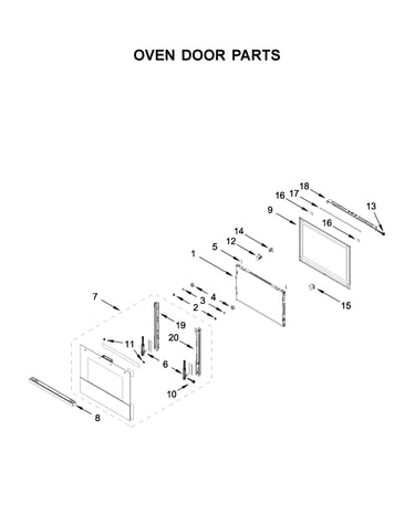 Oven door parts