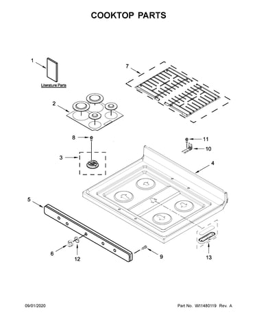 Cooktop parts