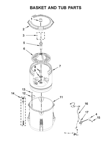 Basket and tub parts