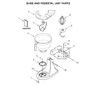 KitchenAid KSM153PSQBW0 base and pedestal unit parts diagram