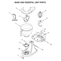 KitchenAid KSM153PSQIB0 base and pedestal unit parts diagram