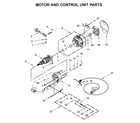 KitchenAid KSM153PSQFW0 motor and control unit parts diagram