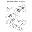 KitchenAid KSM153PSQIB0 motor and control unit parts diagram