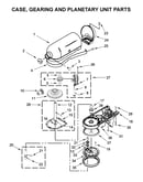 Case, gearing and planetary unit parts