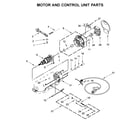 KitchenAid KSM153PSQTG0 motor and control unit parts diagram