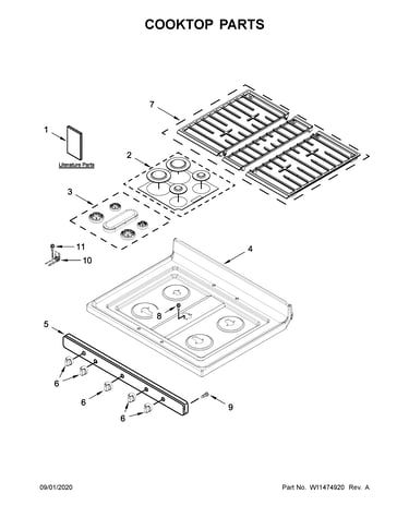 Cooktop parts