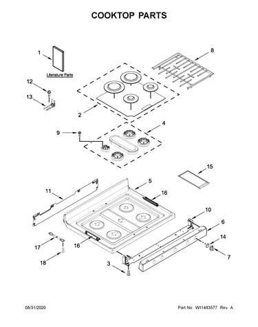 Cooktop parts