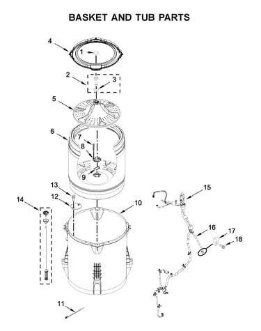 Basket and tub parts