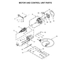 KitchenAid KSM154GBQ4OB0 motor and control unit parts diagram