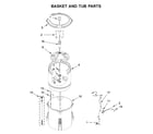 Crosley CAW38125HW1 basket and tub parts diagram