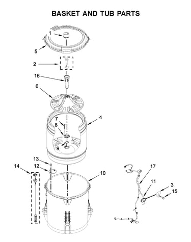 Basket and tub parts