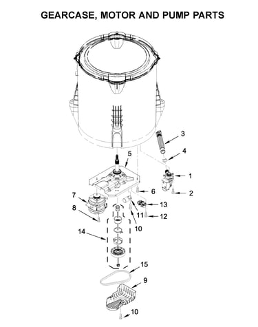 Gearcase, motor and pump parts