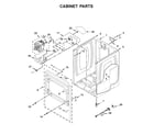 Whirlpool YWED5100HW1 cabinet parts diagram