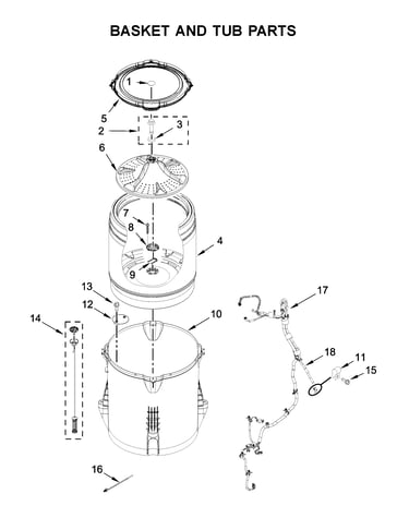 Basket and tub parts