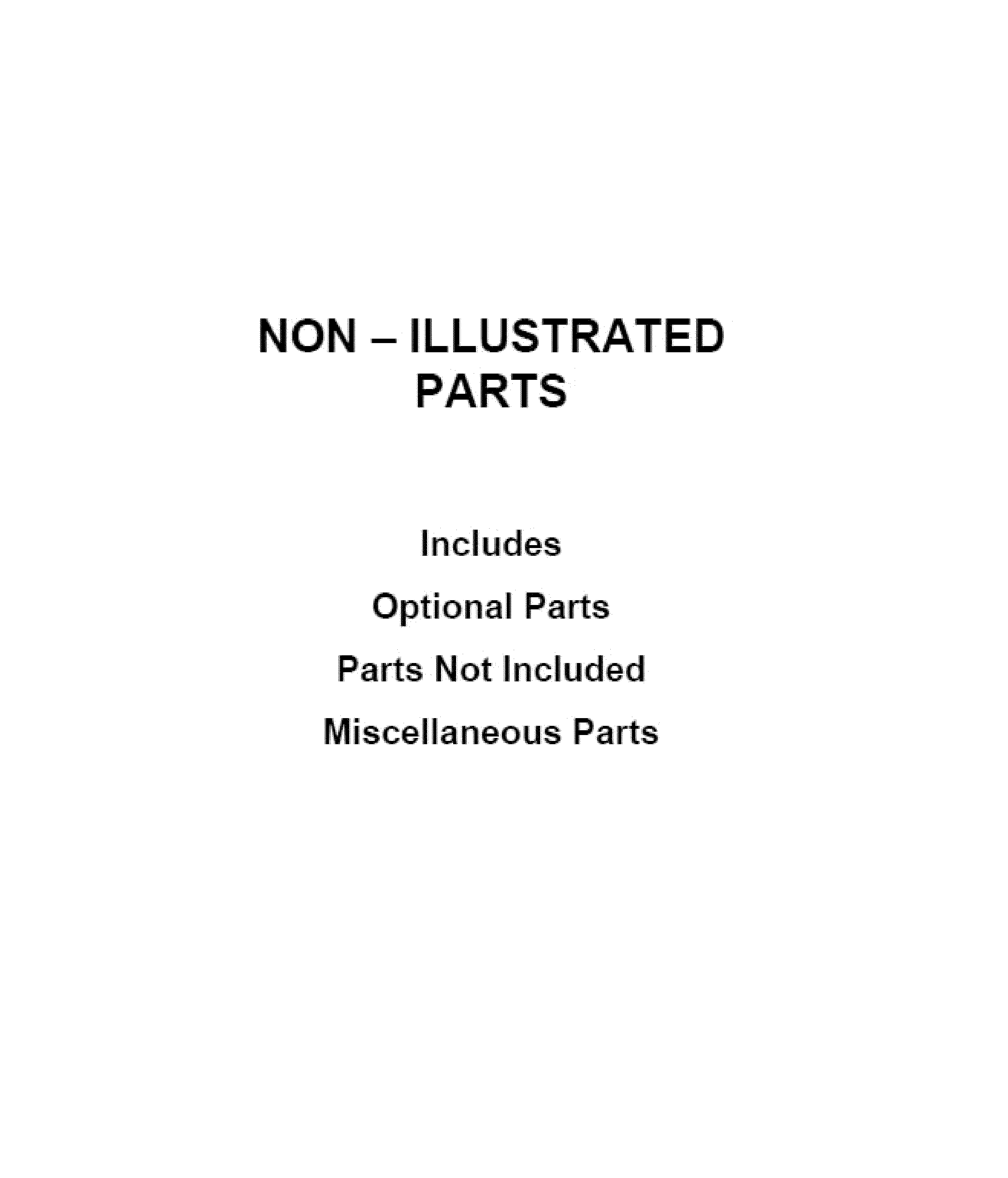 Optional parts (not included)